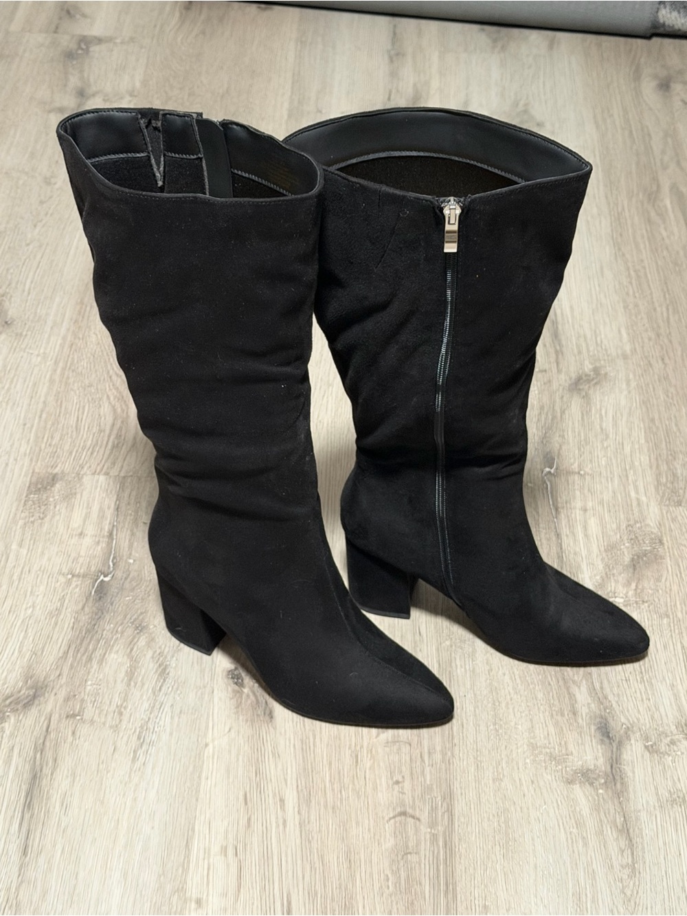 Journee Collection Classic Black knee high Women's Boots with Block Heel